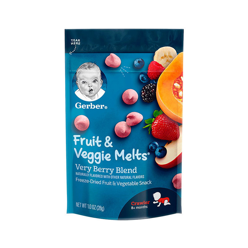 嘉宝(Gerber)混合水果味酸奶溶豆 3段 宝宝零食点心 28g/袋装 8个月以上