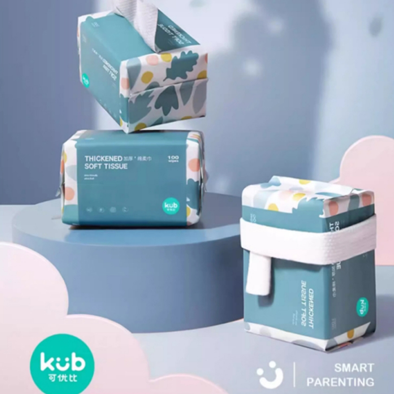 KUB可优比 -珍珠纹棉柔巾6袋/提