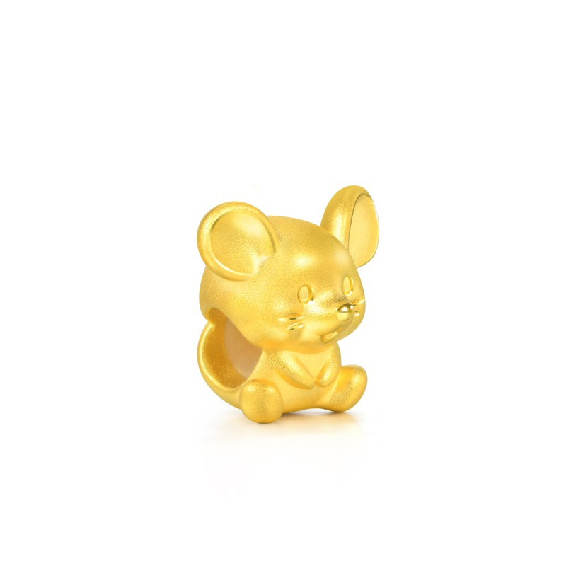 佐喜佑福 黄金足金Charme串珠系列开运福鼠 金重约1.50g ZXSXSYFA102a