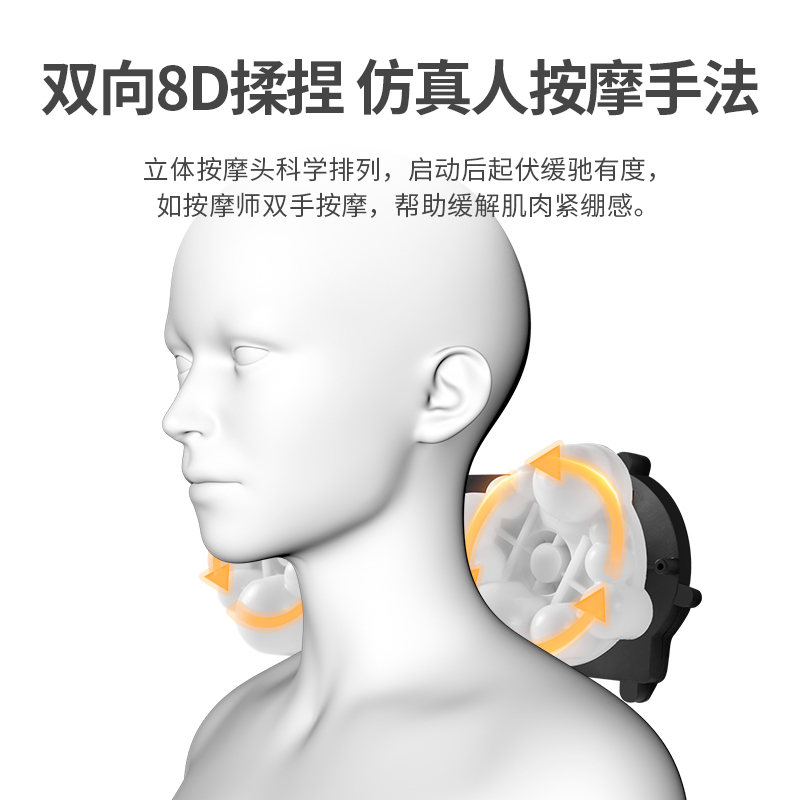 佳奥 颈椎枕加热艾草按摩仪 富贵包反弓睡眠颈枕石墨烯电动按摩枕头 电动按摩枕200401J2021MC3!高清大图