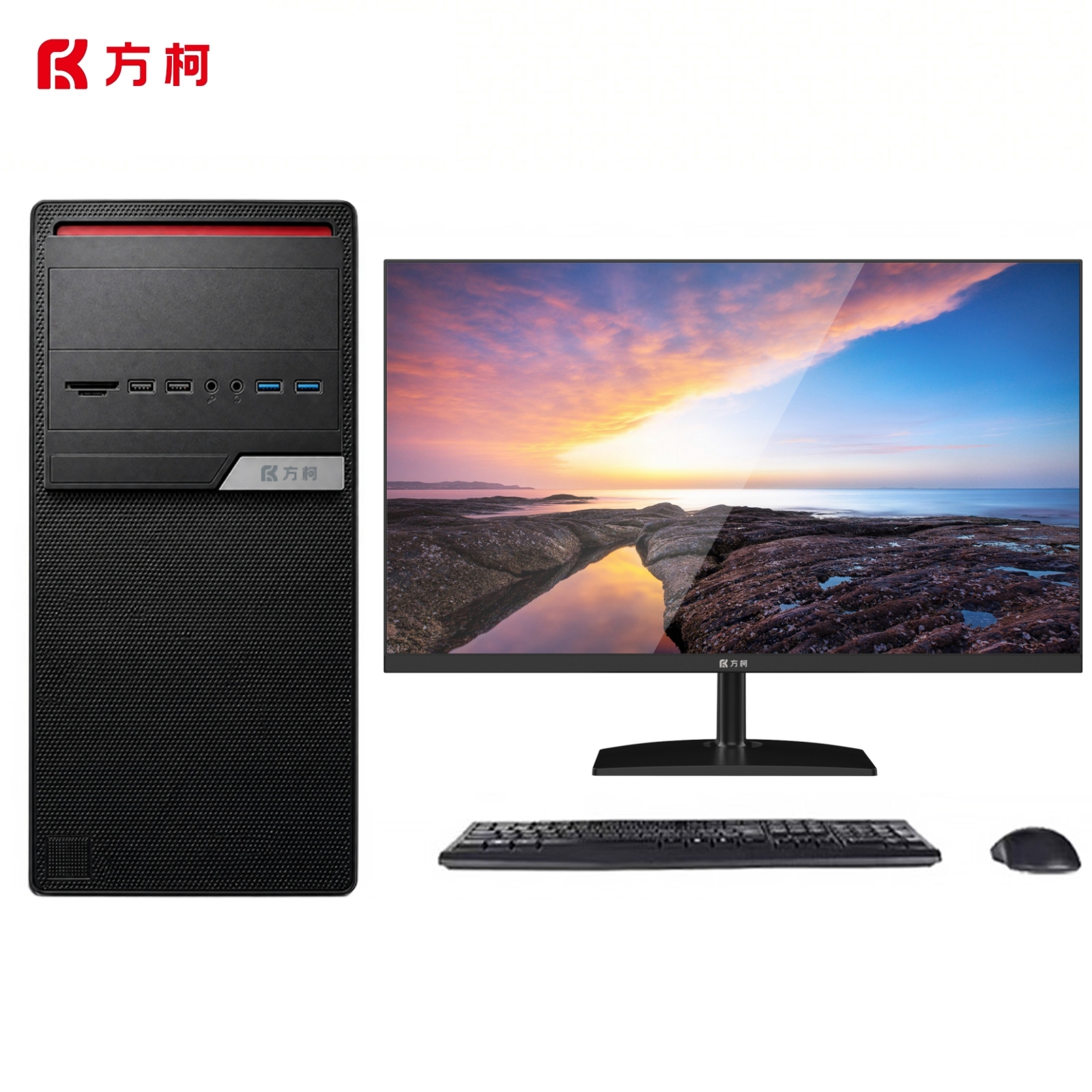 方柯电脑台式机商用办公信创FKX3ZB10/兆芯KX-7000/16G/1T固态高清大图