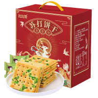 比比赞香葱苏打饼干礼盒 1280g 年货礼盒饼干礼盒走亲访友送礼新年伴手礼年货节