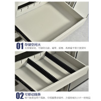 域赢防磁柜档案防磁柜光盘磁盘硬盘防磁柜消磁柜防潮柜灰白色9抽