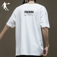乔丹短袖T恤男夏季新款官方国潮logo印花男装半袖圆领上衣服时尚潮流百搭宽松透气训练运动服学生跑步运动服饰运动T恤男士