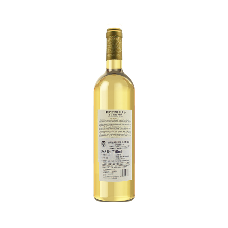 法国原瓶进口 普莱密斯 庄园半甜白葡萄酒PREMIUSYVONMAUMOELLEUX 整箱装750ml*6