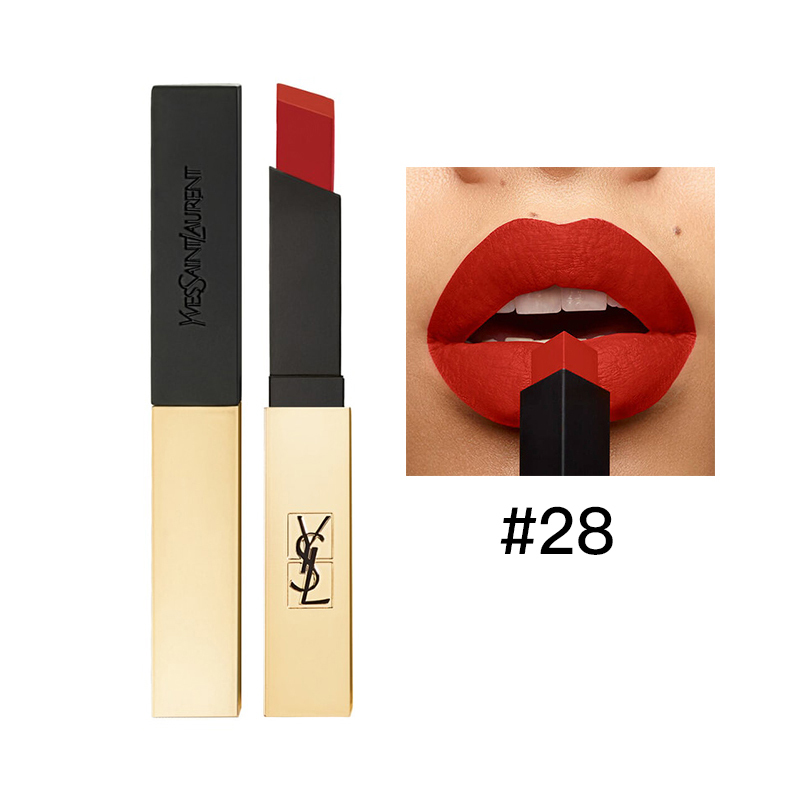 saint laurent圣罗兰 [新品]ysl「细管」哑光纯口红 小金条唇膏2.