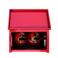 汉诺鑫威灭火器箱子4kg 不锈钢灭火器箱套装消防器材能装2个4kg干粉灭火器(空箱)