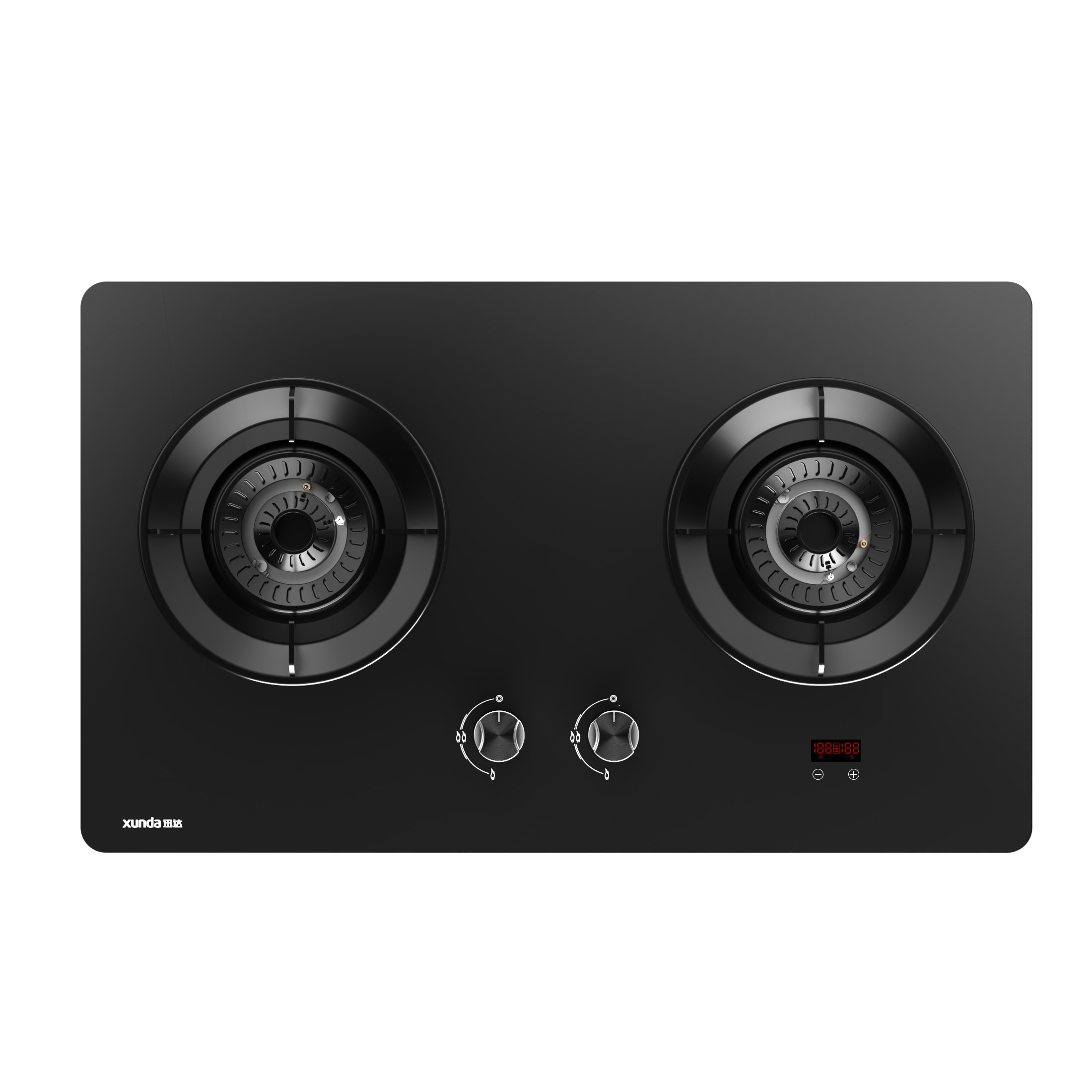 迅达灶具家用可定时双灶70%热效率猛火燃气灶D2(天然气)高清大图