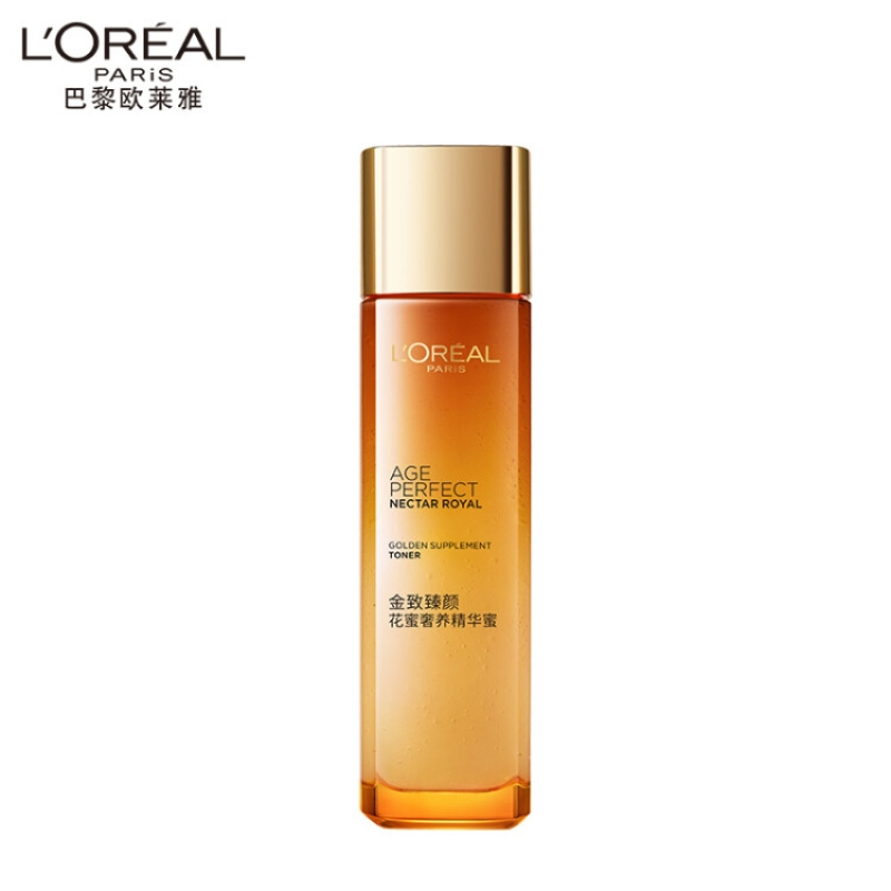 欧莱雅(LOREAL)金致臻颜花蜜奢养滋润精华蜜130ml爽肤水化妆水保湿水紧致生日表白礼物送女友