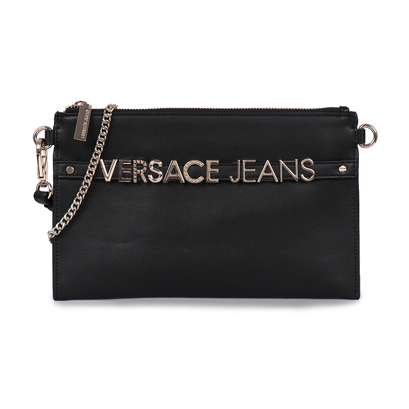 VERSACE JEANS 范思哲 奢侈品春夏款女士黑色聚酯纤维手包单肩斜挎包E3VTBPL1 70887 899 特价