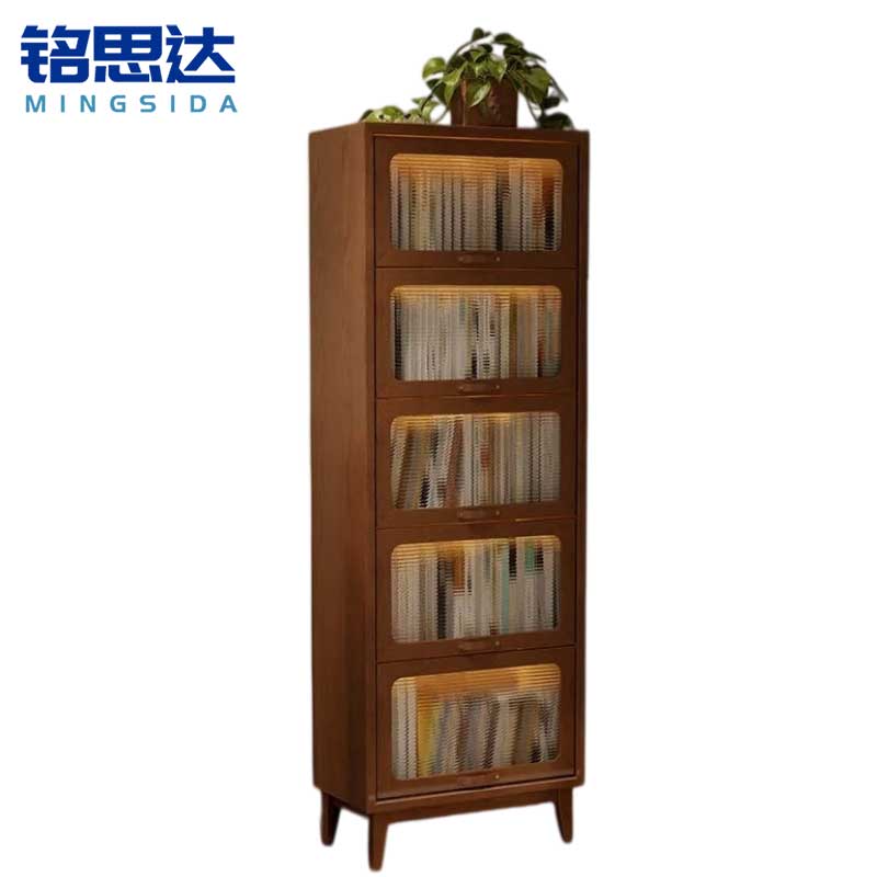 铭思达书柜5门60cm台高清大图