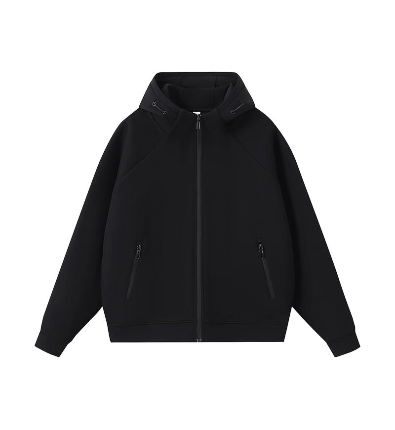 鑫捷登 男女同款长袖连帽开衫外套ZD-9888 黑色 3XL