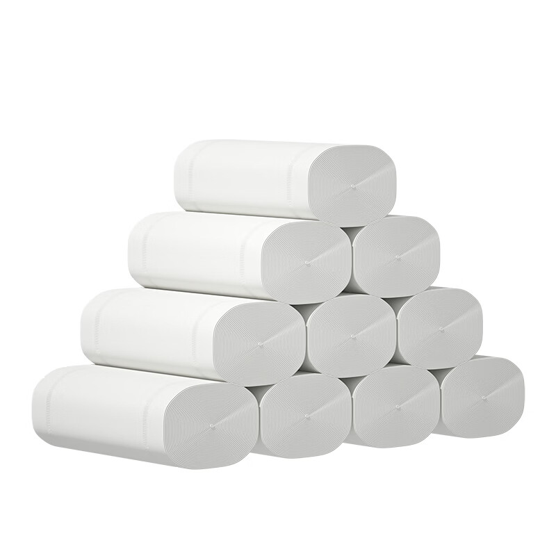 心相印 优选郁金香系列4层无芯卫生纸 75g/卷 10卷/提 1提装 LR910高清大图