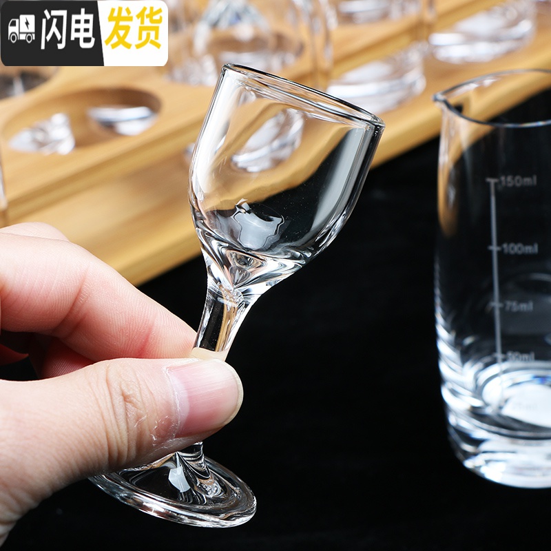 三维工匠白酒杯一壶一杯水晶玻璃高脚杯小酒盅口杯家用烈酒分酒 100分酒器(12只)+20白酒杯(12只)+2杯架高清大图