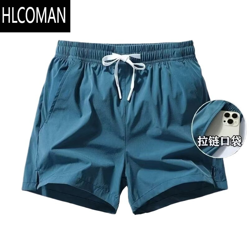 hlcoman短裤男夏季宽松冰丝裤男士薄款休闲速干跑步运动健身四分裤子