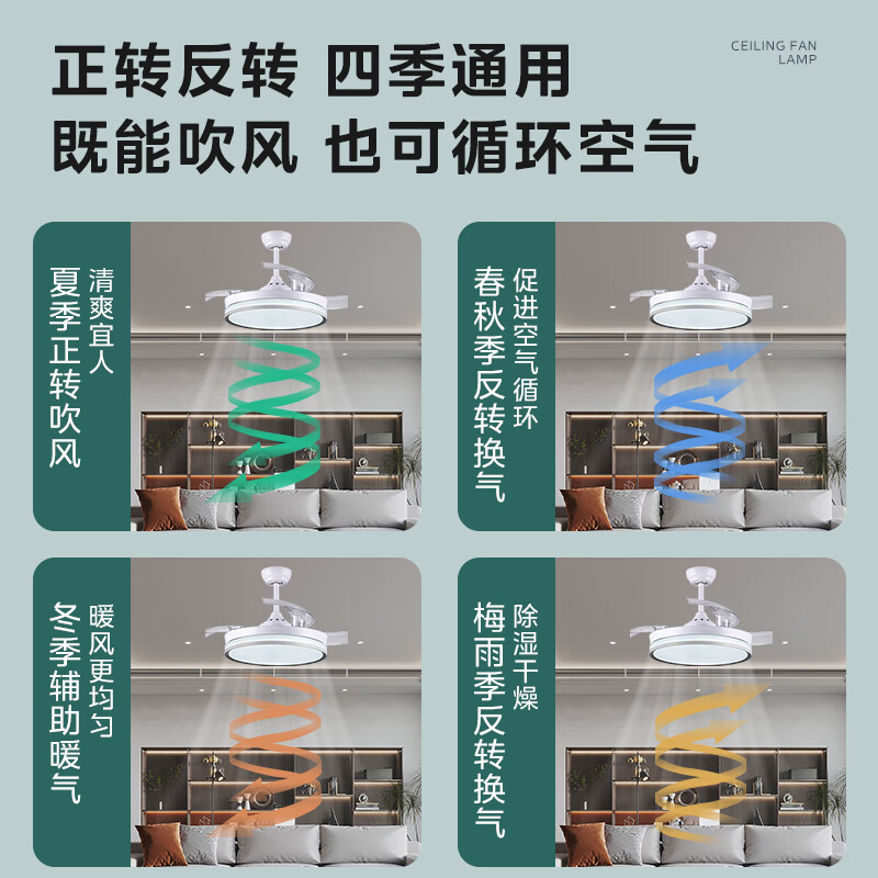 美的 FC105EERL 隐形叶吊扇灯 单位:台 //高清大图