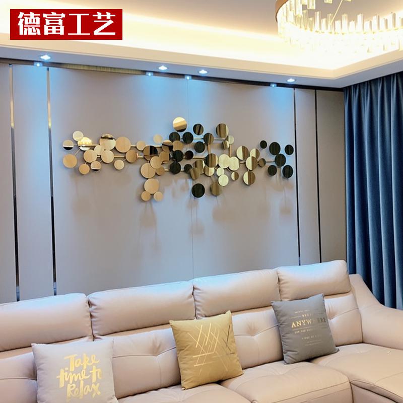 轻奢墙面装饰后现代港式客厅背景墙墙上墙饰挂饰立体铁艺壁饰壁挂 三维工匠 180*58CM_31