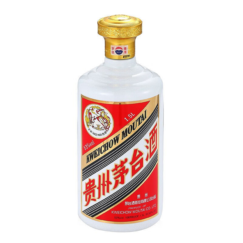 贵州茅台酒 53度飞天1.5L(三斤) 酱香型白酒单瓶装