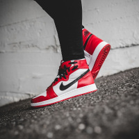 Air Jordan1 AJ1【美国直邮正品】乔丹耐磨橡胶底女鞋XXOG Casual TOP3女士高帮拉链篮球鞋