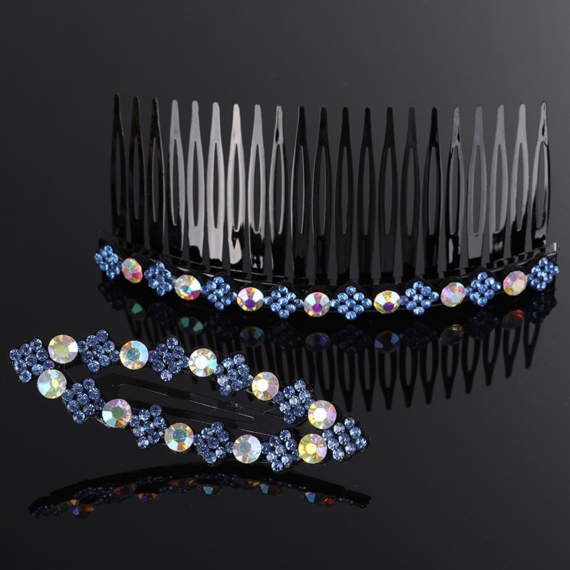 发夹水钻插梳刘海梳头饰简约风bb夹顶夹边夹气质发卡碎发夹子