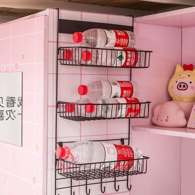 黑色单层 冰箱置物架侧面挂架多层厨房用品多功能家用大全侧壁保鲜膜收纳架