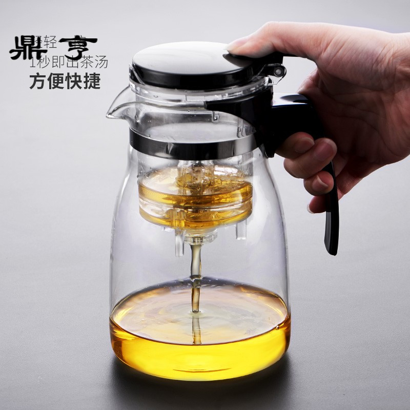 鼎亨耐高温玻璃茶壶带过滤泡茶器家用大号大容量功夫茶具套装飘逸