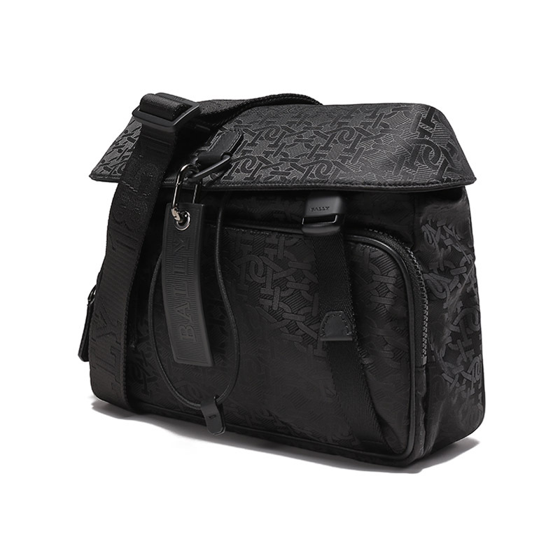 巴利bally男士再生尼龙单肩斜挎包catchsmnj