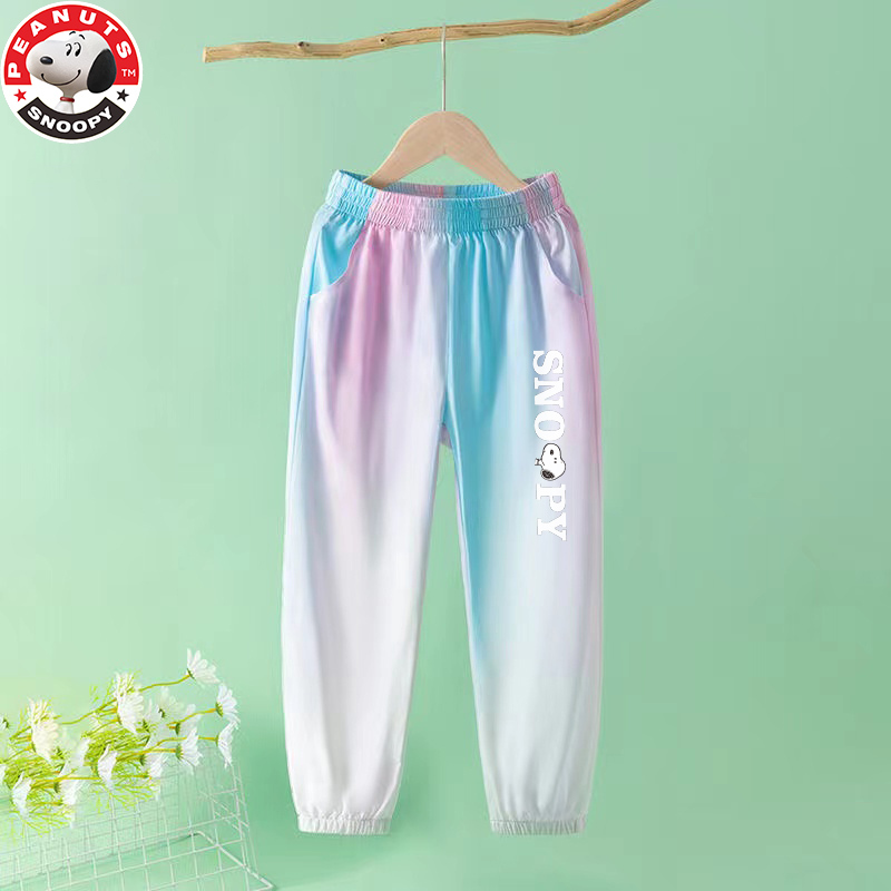 儿童防蚊裤女童长裤洋气渐变薄款男童夏季薄款透气休闲百搭裤子23TL01