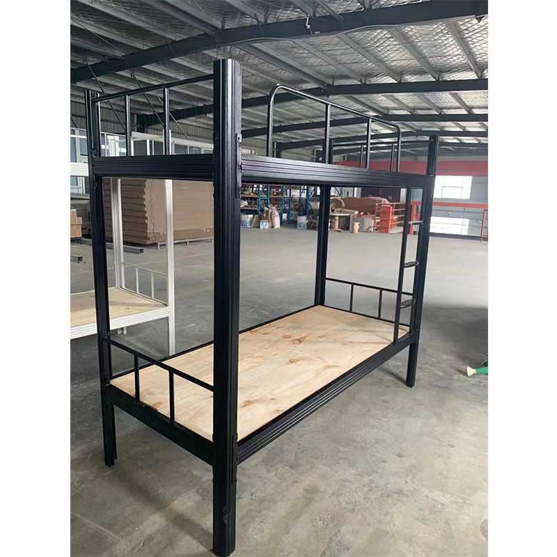 上下铺铁架床钢架床员工宿舍高低床 黑色200*90*180CM(H)
