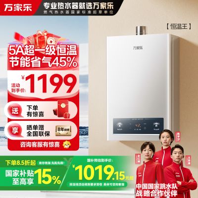 万家乐恒温王燃气热水器JSQ25-13P3(F)天然气5A超一级恒温13升家用洗澡一级节能省气防冻