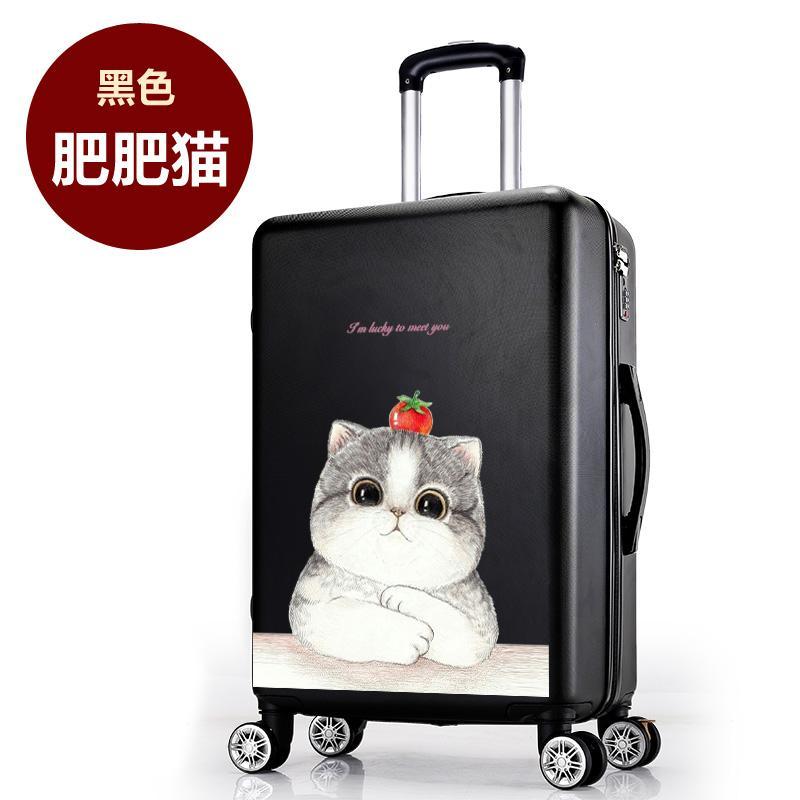 韩版卡通个性行李箱ins红少女学生拉杆旅行箱子小清新儿童可爱