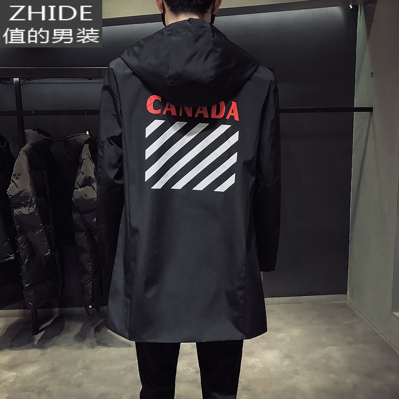 值得男装中外套男士潮流韩版帅气潮牌夹克季装上衣休闲风衣服_743 背面印花029 2XL 140-160斤