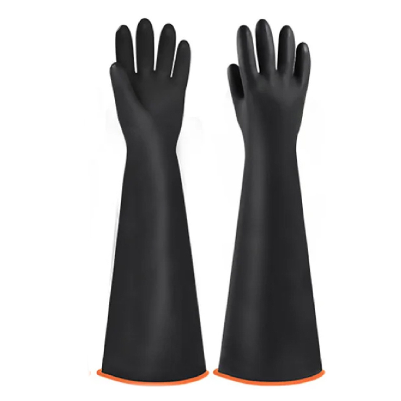 铂识 黑色工业乳胶手套 长55cm 副高清大图