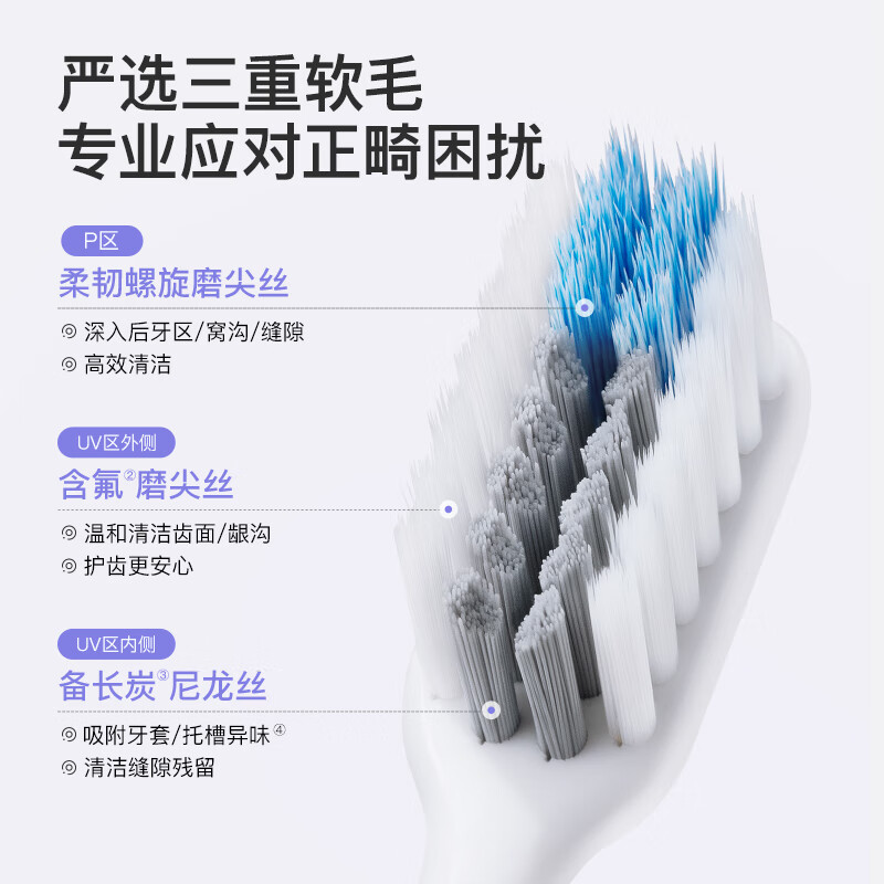 贝医生 三效正畸牙刷 PUV专业套装(3套装)