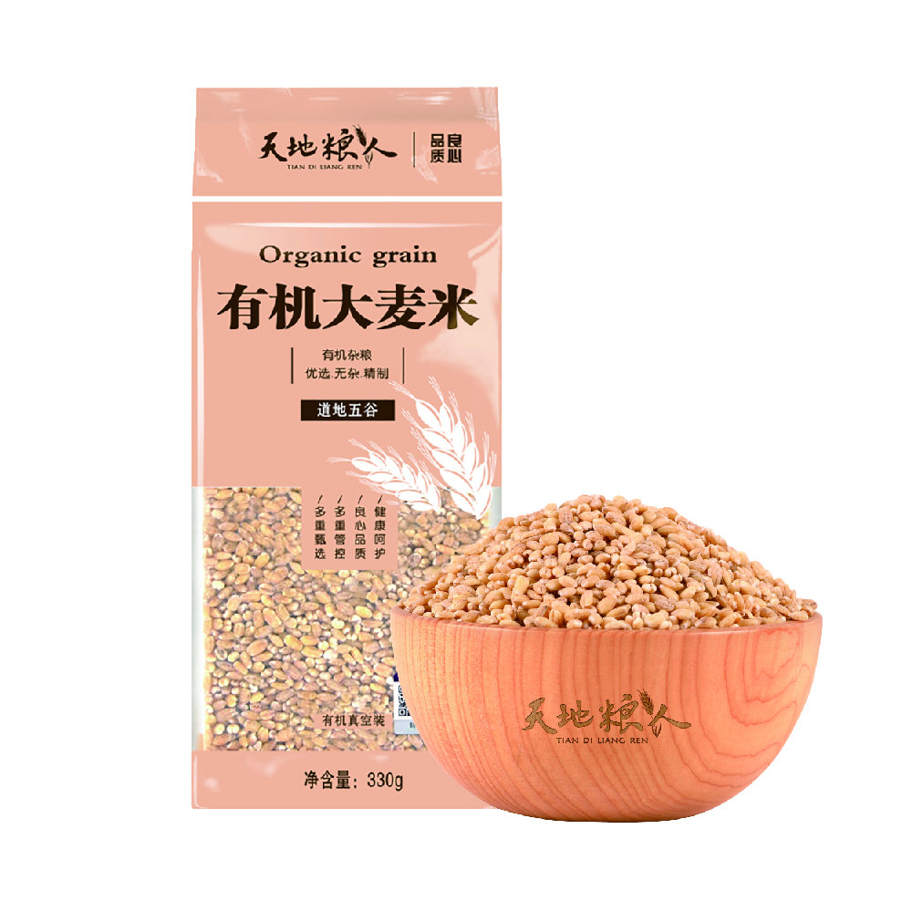 天地粮人 有机大麦米 330g*3(单位:组)高清大图