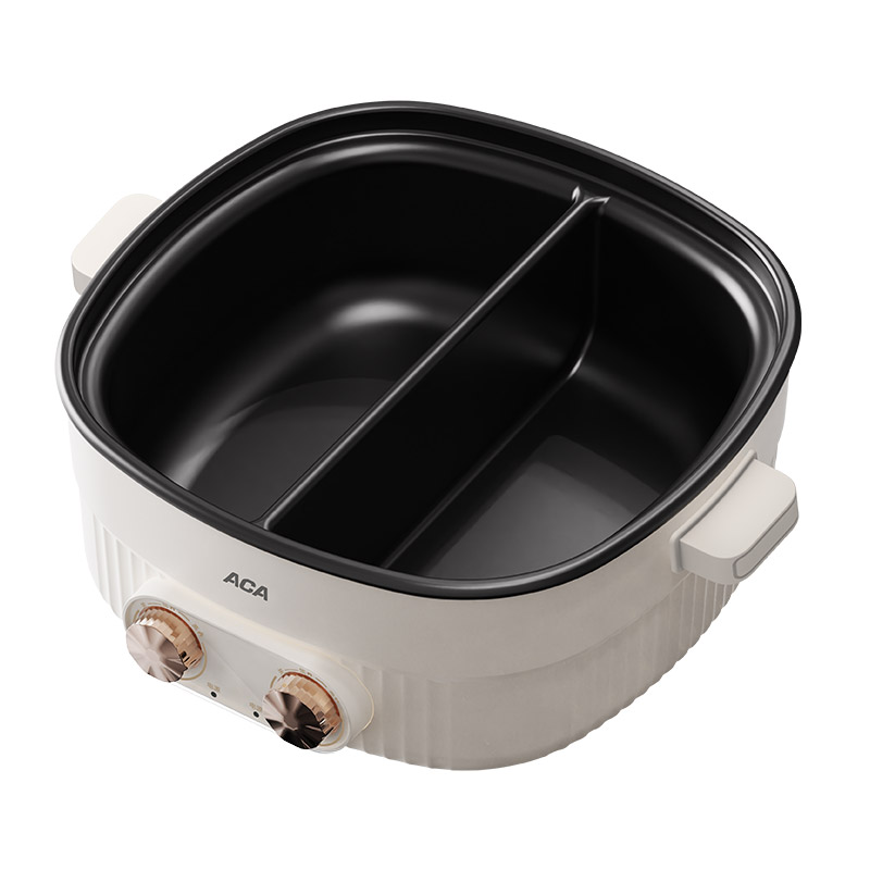 北美电器(ACA) 双控鸳鸯锅 ALY-G05HG01J 白色 5.0L高清大图