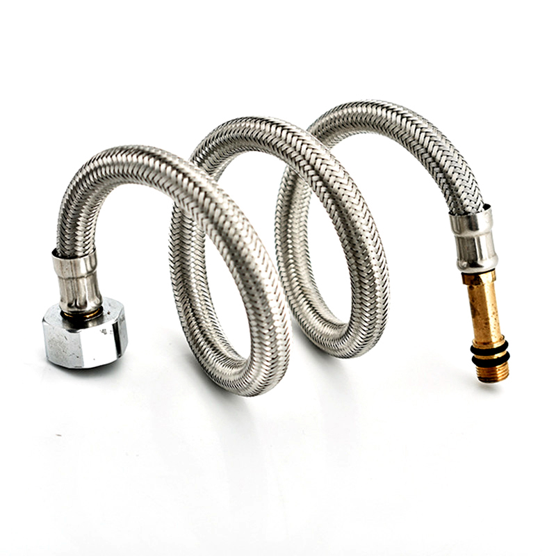 单头钢丝软管冷热水龙头尖头进水软管4分 60cm 根高清大图