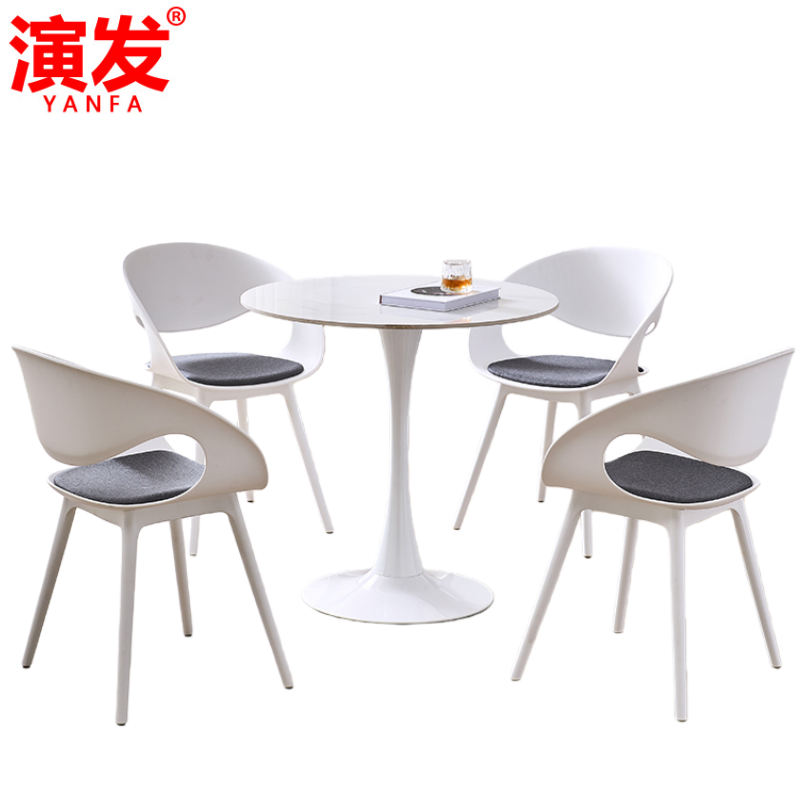 演发 岩板桌70cm+4椅套