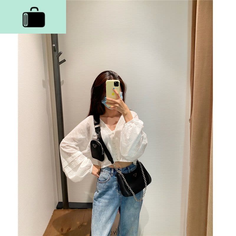 ins超火三合一包2020网红新款时尚腋下包包女单肩斜挎链条包NEW LAKE 百搭黑少量收藏先发女斜挎包图片