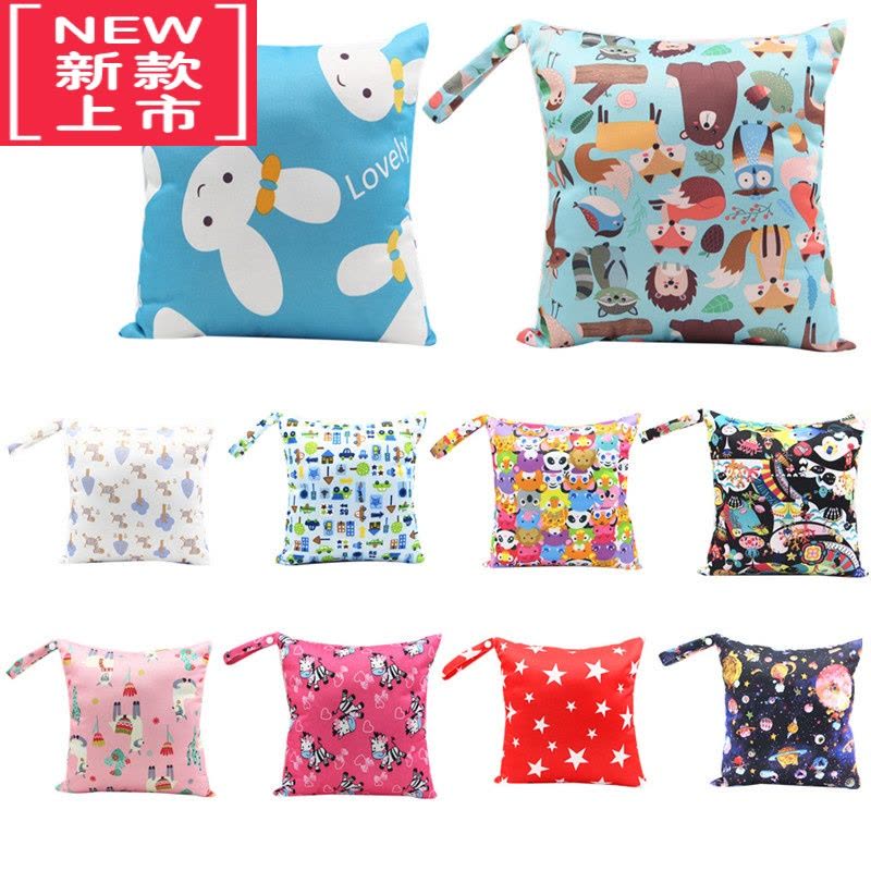 可莉允宝宝防水婴儿挂袋尿布袋尿不湿外出收纳包婴儿床衣服尿片便携袋子图片