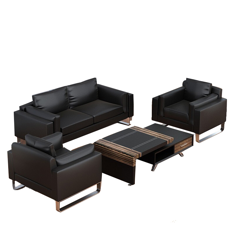 中意贝田bts017会客接待室商务办公沙发皮艺沙发简易沙发组合