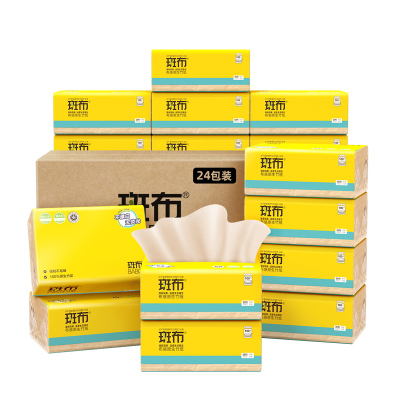 斑布(BABO)抽纸24包 软抽100抽*24包（DBCR100E24）纸巾餐巾纸