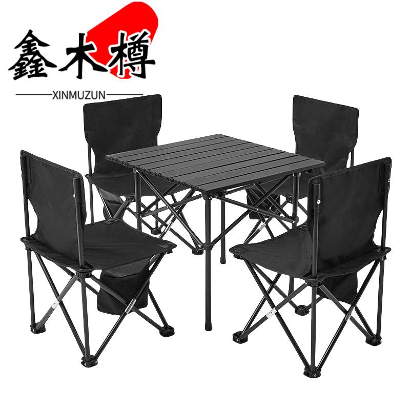 鑫木樽露营桌一桌四椅套高清大图