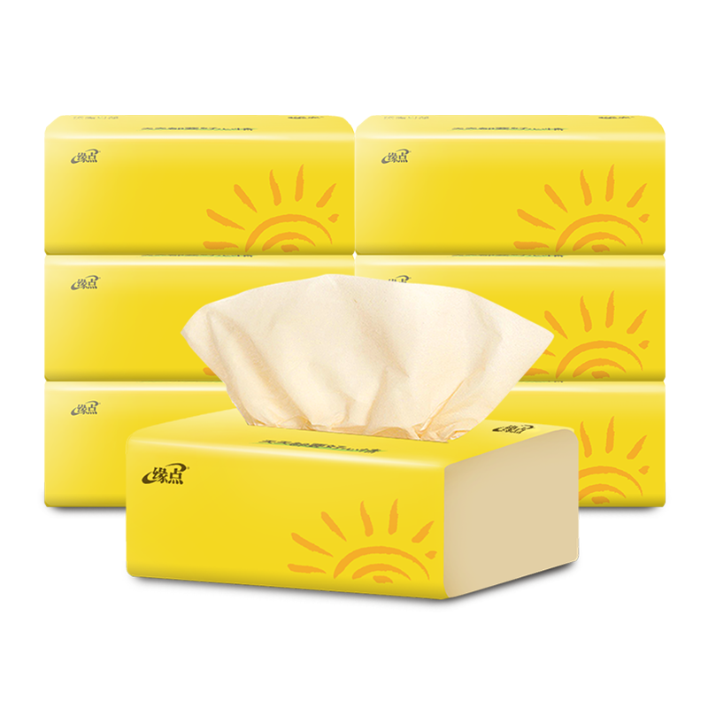 6包原色纸巾抽纸整箱实惠装餐巾纸家庭卫生纸家用本色擦手纸