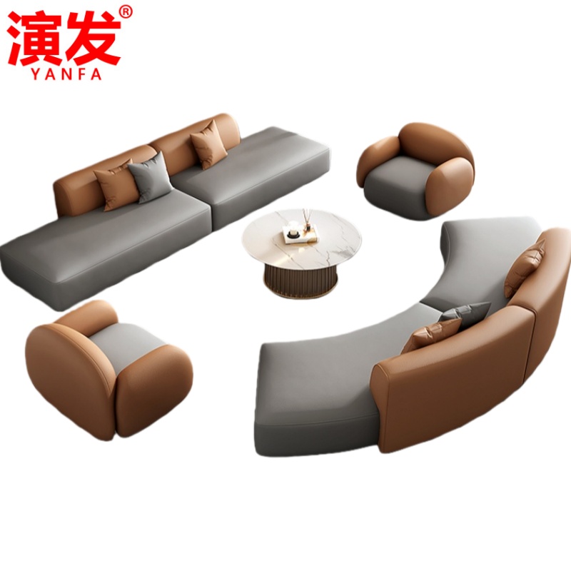 演发 沙发+茶几240cm 套高清大图