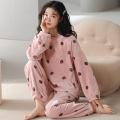 啄木鸟新款睡衣女士秋冬季冬款珊瑚绒保暖加厚法兰绒春秋薄款套秋