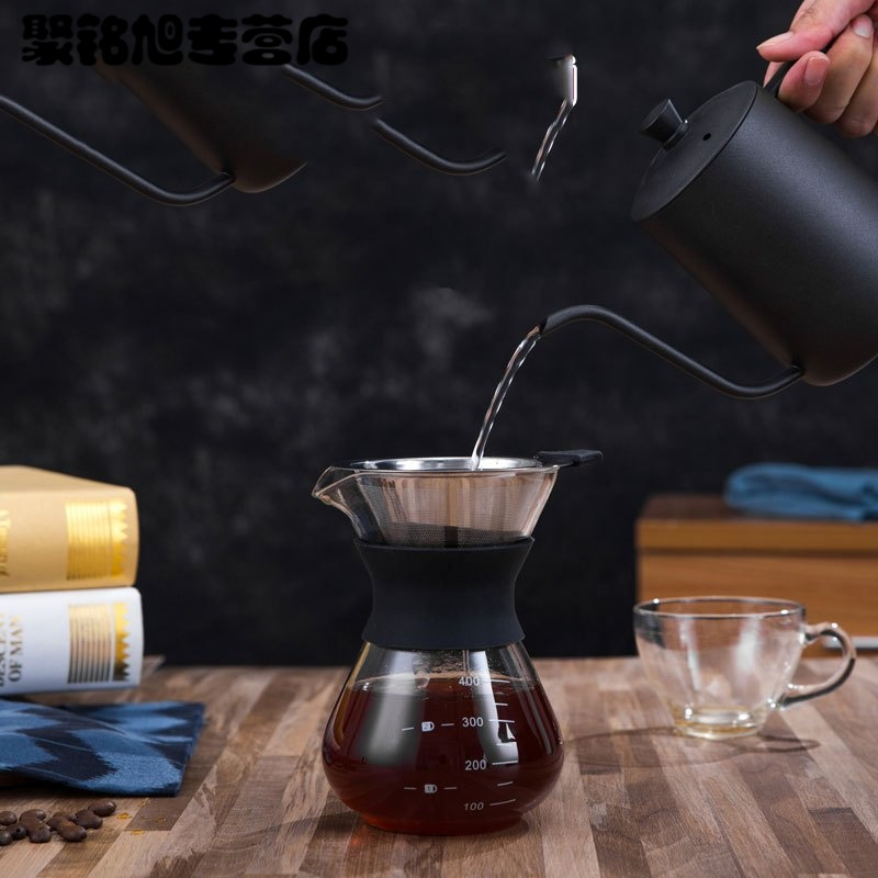 咖啡过滤器 不锈钢滴漏壶一体式咖啡滴漏壶免滤纸 过滤杯过滤网多色生活日用家庭清洁生活日用家居器皿水具/水杯