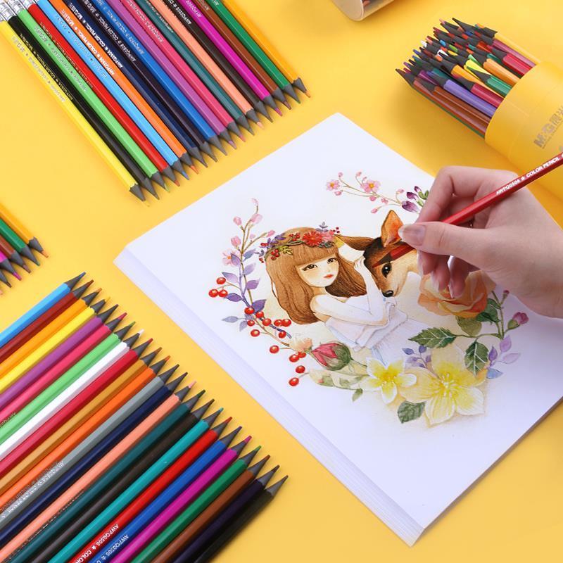 无木可擦彩铅36色学生用儿童画画彩铅油性彩色铅笔套装