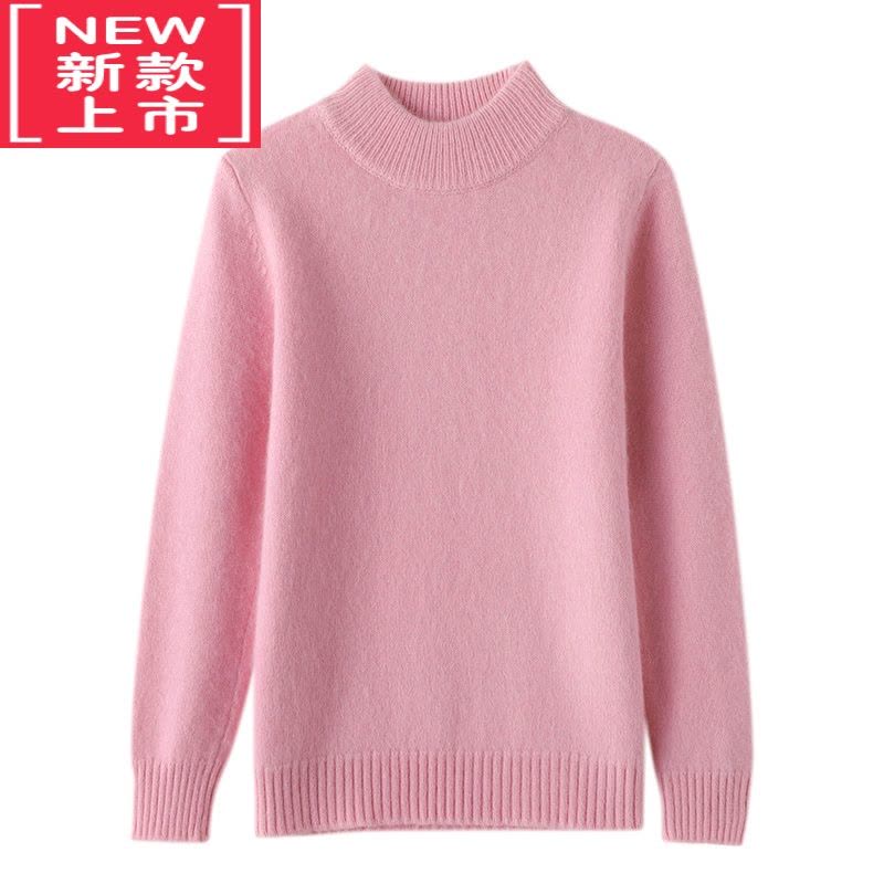 可莉允儿童衫秋冬季女童加厚男童纯打底衫中大童半高领男孩毛衣图片