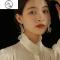 JiMi925银银针蝴蝶结耳环日韩风格气质INS网红风名媛时尚耳饰品女